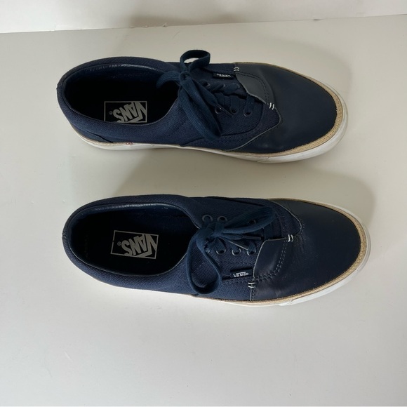 VANS Era Overply Vamp Dress Blue Sneakers Mens 10 - Picture 2 of 10